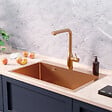CERAMIA - Ceramia Timeless Évier de cuisine encastrable inox 304, 1 bac, 68x45x21 cm, Cuivre brossé PVD - vignette
