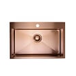 CERAMIA - Ceramia Timeless Évier de cuisine encastrable inox 304, 1 bac, 68x45x21 cm, Cuivre brossé PVD - vignette
