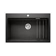 BLANCO - Blanco Evier ETAGON 8 PuraDur en Silgranit 78x51cm avec cuve à étages + 2 rails en inox inclus, Noir (525893) - vignette