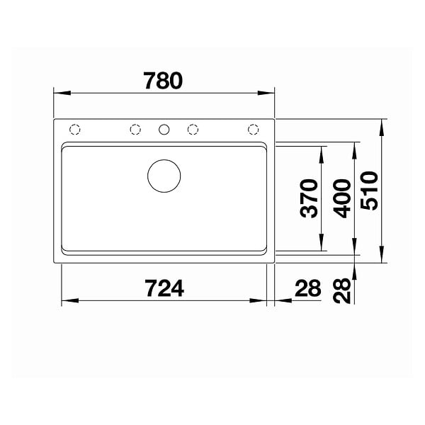 BLANCO - Blanco Evier ETAGON 8 PuraDur en Silgranit 78x51cm avec cuve à étages + 2 rails en inox inclus, Noir (525893) - large