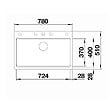 BLANCO - Blanco Evier ETAGON 8 PuraDur en Silgranit 78x51cm avec cuve à étages + 2 rails en inox inclus, Noir (525893) - vignette
