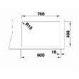BLANCO - Blanco Evier ETAGON 8 PuraDur en Silgranit 78x51cm avec cuve à étages + 2 rails en inox inclus, Noir (525893) - vignette