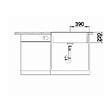 BLANCO - Blanco Evier ETAGON 8 PuraDur en Silgranit 78x51cm avec cuve à étages + 2 rails en inox inclus, Noir (525893) - vignette