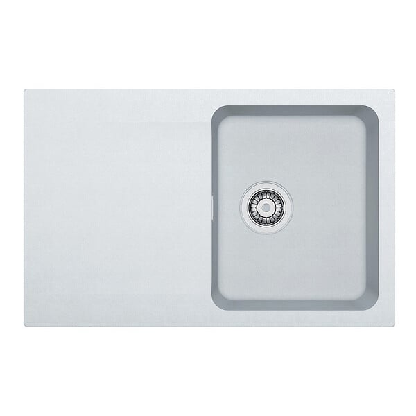 FRANKE - Franke Kit Évier Orion à encastrer en Tectonite, 780x500mm, Blanc Polaire + Mitigeur Grohe Bauloop, col de cygne, Chrome - large