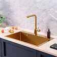 CERAMIA - Ceramia Timeless Évier de cuisine encastrable inox 304, 1 bac , 68x45x21 cm, Or brossé PVD - vignette