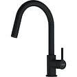 FRANKE - Franke S2D Evier à encastrer 100×50cm 1 bac avec égouttoir, Tectonite, Onyx + Mitigeur avec douchette extractible, Noir mat - vignette