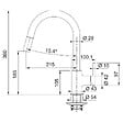 FRANKE - Franke S2D Evier à encastrer 100×50cm 1 bac avec égouttoir, Tectonite, Onyx + Mitigeur avec douchette extractible, Noir mat - vignette