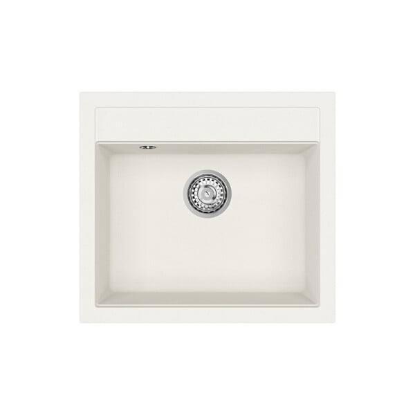 SWISS AQUA TECHNOLOGIES - Swiss Aqua Technologies 56,5x51cm évier en Granite, à encastrer, blanc (SATSINKGQQ100W) - large