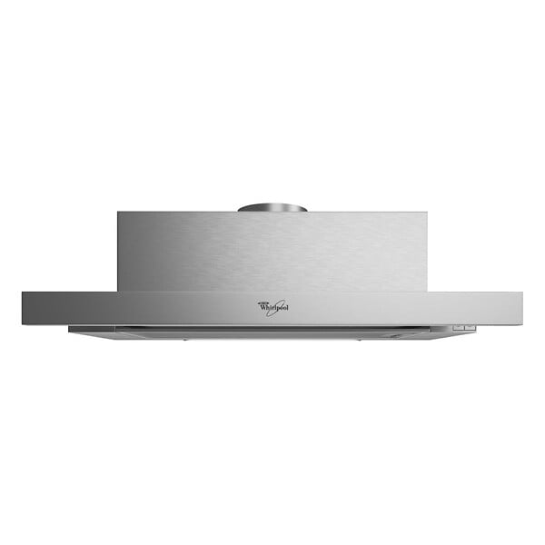 WHIRLPOOL - Hotte encastrable en aluminium, extraction de 304 m3/h, 3 vitesses, chrome brossé (AKR7491IX) - large