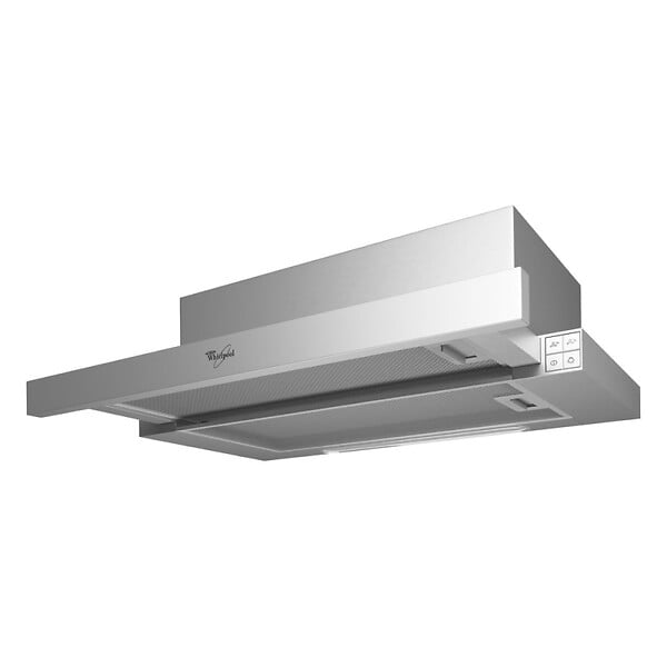 WHIRLPOOL - Hotte encastrable en aluminium, extraction de 304 m3/h, 3 vitesses, chrome brossé (AKR7491IX) - large