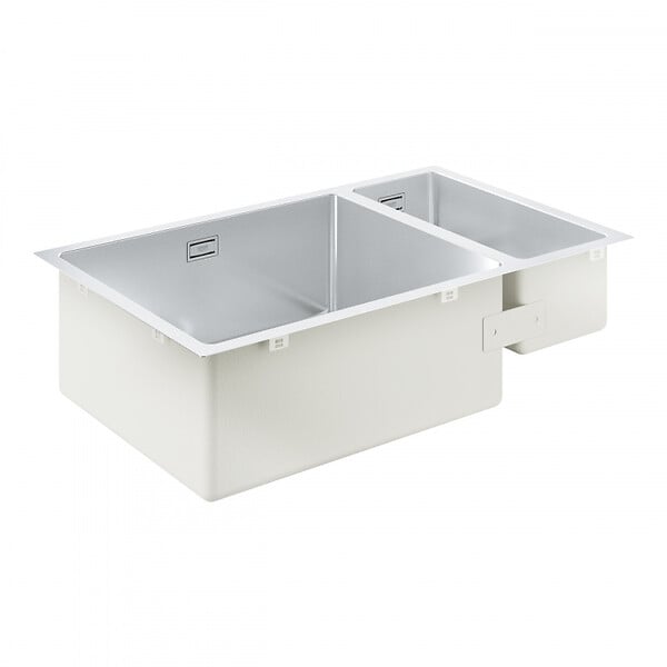 GROHE - Grohe K700U Evier double bac 76x45cm en Acier inoxydable, Finition satin (31575SD1) - large