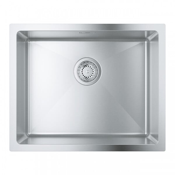 GROHE - K700 Evier sous-plan 550 x 450mm + Siphon, bonde et vidage inclus, Acier inoxydable (31574SD1) - large