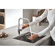 GROHE - K700 Evier sous-plan 550 x 450mm + Siphon, bonde et vidage inclus, Acier inoxydable (31574SD1) - vignette