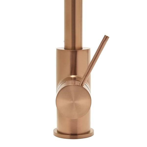 SWISS AQUA TECHNOLOGIES - Swiss Aqua Technologies Aurum mitigeur évier à levier sur pied 44 cm avec douchette extractible 2 jets, or rose brossé (SATBAUR286BRG) - large