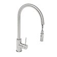 SWISS AQUA TECHNOLOGIES - Swiss Aqua Technologies Aurum mitigeur évier à levier sur pied 44 cm avec douchette extractible 2 jets, inox (SATBAUR286NRZ) - vignette