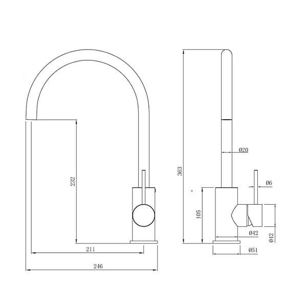 SWISS AQUA TECHNOLOGIES - Swiss Aqua Technologies Aurum mitigeur cuisine sur pied 36,3 cm avec bras pivotant, à levier, acier inoxydable (SATBAUR280NRZ) - large