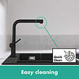 HANSGROHE - Hansgrohe Talis M54 Mitigeur de cuisine 270, avec douchette extractible 1 jet, Noir mat (72808670) - vignette