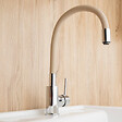 SIKO - Siko mitigeur cuisine à mémoire de forme, courbe en silicone beige (SIKOBSLPRO290BE) - vignette