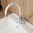SIKO - Siko mitigeur cuisine à mémoire de forme, courbe en silicone blanc (SIKOBSLPRO290b) - vignette