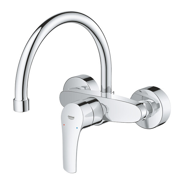 GROHE - EUROSMART Mitigeur Monocommande d'évier, Chrome (32482003) - large