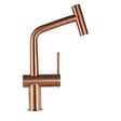 CERAMIA - Timeless mitigeur d'évier à levier en acier inoxydable avec douchette extractible, monotrou, or Cuivre brossé (TMLKF185BCP) - vignette