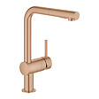 GROHE - Minta mitigeur monocommande évier avec douchette 2 jets, warm sunset brossé (G30274DL0) - vignette