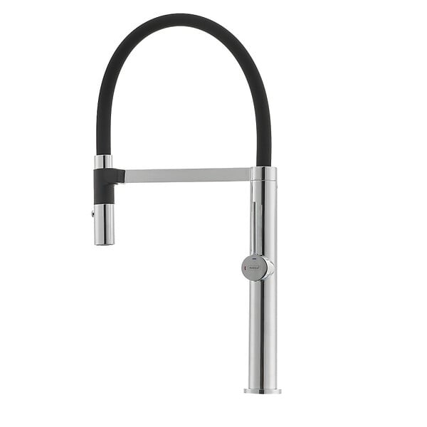 SIKO - Mitigeur de cuisine avec bras en silicone et fixation magnétique, Noir (SIKOBSD176) - large