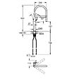 GROHE - Grohe Essence Mitigeur monocommande évier avec Limiteur de température, Hard Graphite (30294A00) - vignette