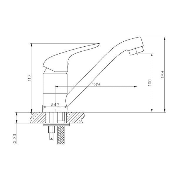 IDEAL STANDARD - S-Line Mélangeur d'évier pour bec court chrome SIKOBSLPRO287 - large