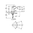 GROHE - Grohe Eurosmart mitigeur monocommande 1/2" évier, chrome (G3328130F) - vignette