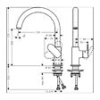 HANSGROHE - Hansgrohe Vernis Blend M35 Mitigeur de cuisine ComfortZone 210, 1jet, Noir mat (HG-71870670) - vignette
