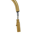 SWISS AQUA TECHNOLOGIES - Swiss Aqua Technologies Mitigeur évier à levier sur pied 44 cm avec douchette extractible 2 jets, or brossé (SATBAUR286BG) - vignette