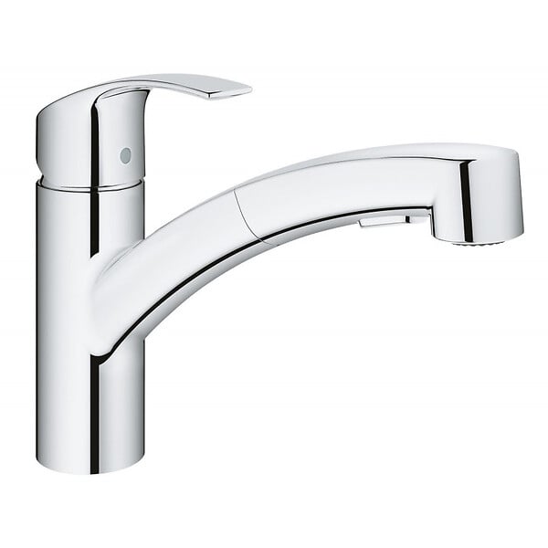 GROHE - Grohe Eurosmart Mitigeur évier avec Douchette, Chrome (30305001) - large