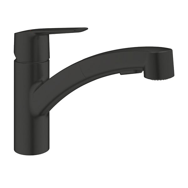 GROHE - Grohe START mitigeur monocommande évier avec douchette extractible, noir mat (G-303072431) - large
