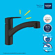 GROHE - Grohe START mitigeur monocommande évier avec douchette extractible, noir mat (G-303072431) - vignette