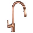 CERAMIA - Timeless mitigeur d'évier à levier en acier inoxydable avec douchette extractible, monotrou, or rose brossé TML (TMLKF285BCP) - vignette