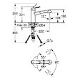 GROHE - Eurodisc Cosmopolitan Mitigeur évier avec douchette (32257002) - vignette