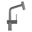 CERAMIA - Timeless mitigeur d'évier à levier en acier inoxydable avec douchette extractible, monotrou, gun metal brossé (TMLKF185BGM) - vignette