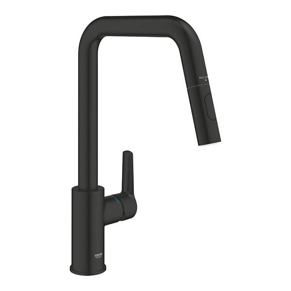 GROHE - Grohe Start mitigeur monocommande évier avec douchette 2 jets, noir mat (G306312430) - large
