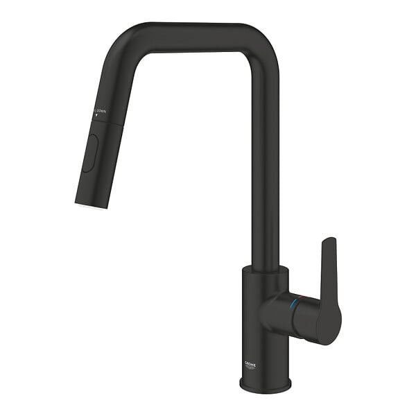 GROHE - Grohe Start mitigeur monocommande évier avec douchette 2 jets, noir mat (G306312430) - large