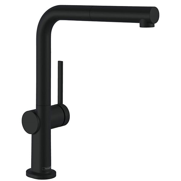 HANSGROHE - Hansgrohe Talis M54 Mitigeur de cuisine 270, avec douchette extractible 1 jet, sBox, Noir mat (72809670) - large