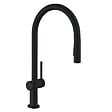 HANSGROHE - Hansgrohe Talis M54 Mitigeur de cuisine 210, avec douchette extractible 2 jets, Noir mat (72800670) - vignette