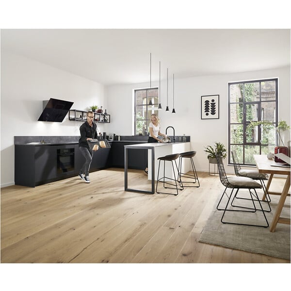 HANSGROHE - Hansgrohe Talis M54 Mitigeur de cuisine 210, avec douchette extractible 2 jets, Noir mat (72800670) - large