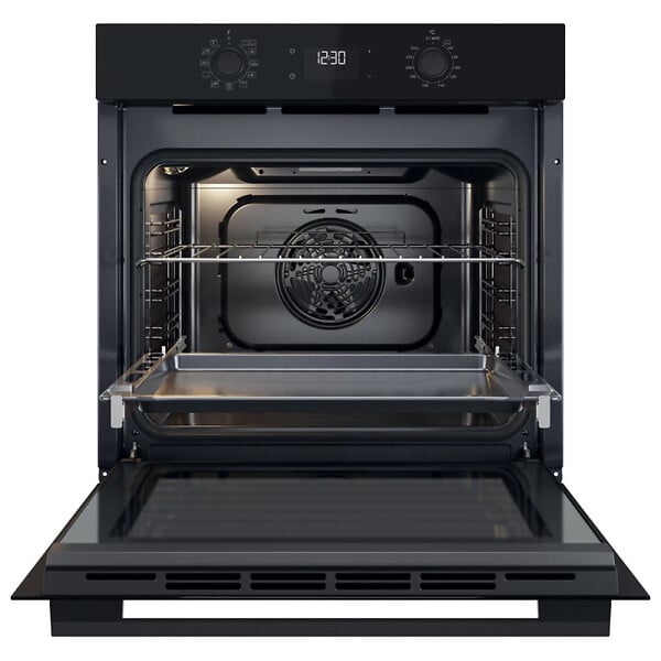WHIRLPOOL - Whirlpool Four encastrable 71 L, 8 programmes cuisson, chaleur tournante pulsée, fonctions levage de pâtes, pizzas (OMK58CU1SB) - large