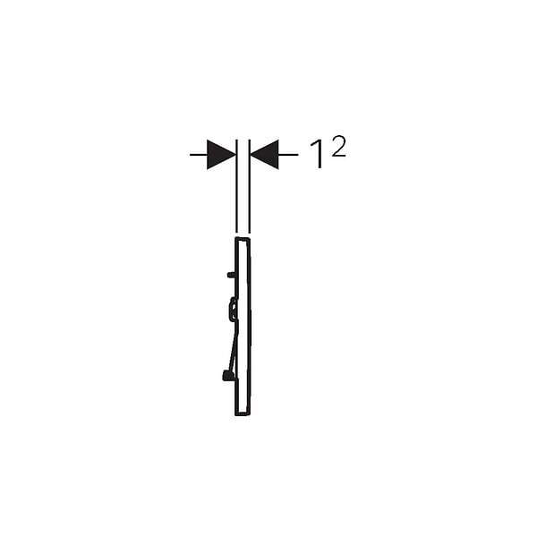GEBERIT - Geberit Plaque de déclenchement à double touche pour chasse d'eau Sigma 30, chromé brillant /mat /brillant (115.883.KH.1) - large