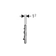 GEBERIT - Geberit Plaque de déclenchement à double touche pour chasse d'eau Sigma 30, chromé brillant /mat /brillant (115.883.KH.1) - vignette