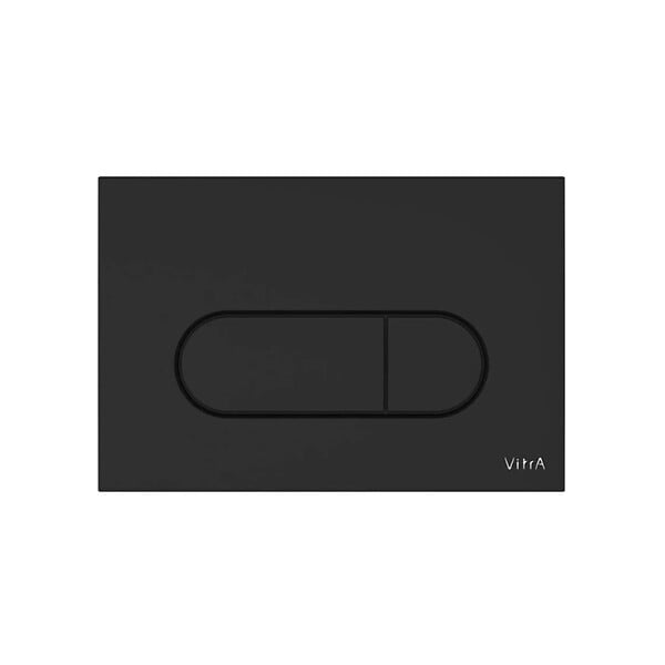 VITRA - Vitra  Root Round Plaque de déclenchement double touche, Noir mat (740-2211) - large