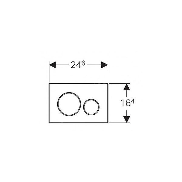 GEBERIT - Geberit Sigma30 Plaque de déclenchement double touche, Blanc mat/chrome (115.883.JT.1) - large