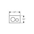 GEBERIT - Geberit Sigma30 Plaque de déclenchement double touche, Blanc mat/chrome (115.883.JT.1) - vignette