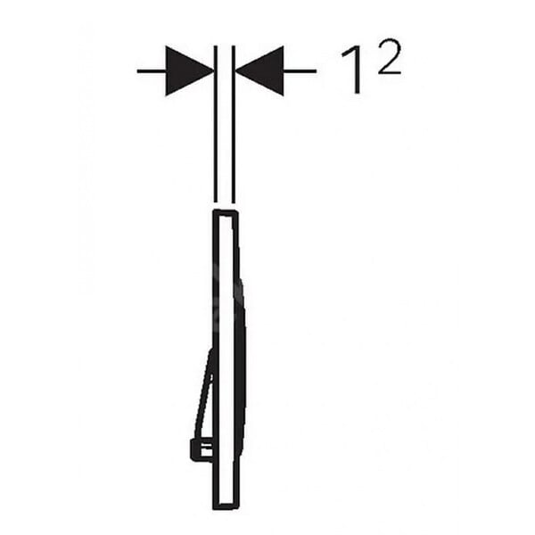 GEBERIT - Geberit Sigma30 Plaque de déclenchement double touche, Blanc mat/chrome (115.883.JT.1) - large
